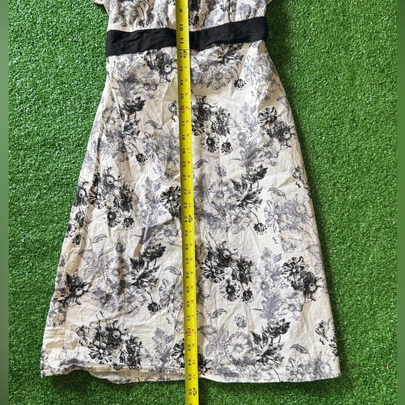 Vtg Y2K Jody California Dress Floral USA Made Light  White - Sz  11/12 - Picture 2 of 6